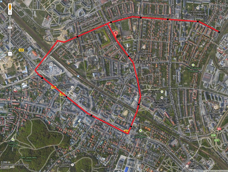projekt - linia wewn�trzna we Wrzeszczu
