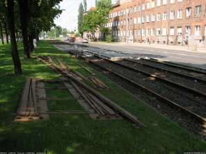 Rozjazd nak�adkowy przed monta�em